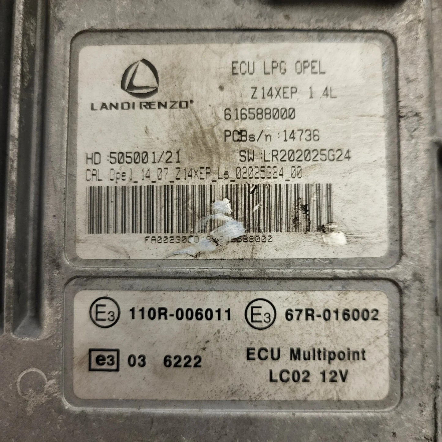 OPEL 1.4 Z14XEP LANDI RENZO ECU LPG / 616588000 /