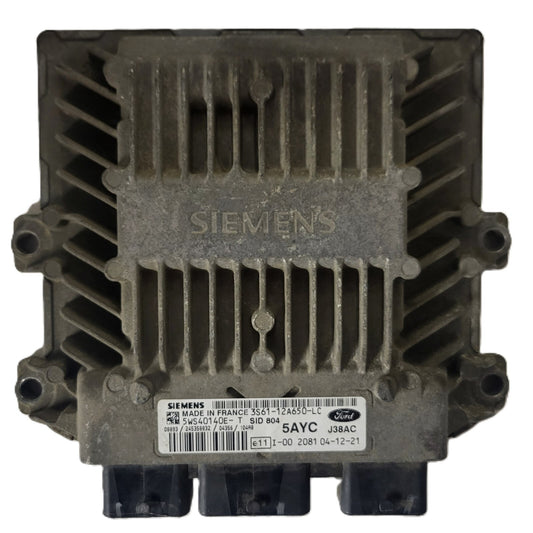 FORD FIESTA ECU / 3S61-12A650-LC / 5WS40140E-T / 5AYC / SID804 / J38A SIEMENS