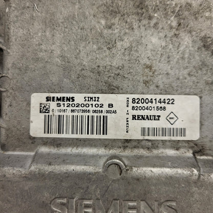 RENAULT MODUS ECU / S120200102 / S120200102B / SIM 32 / 8200414422 / 8200401568 