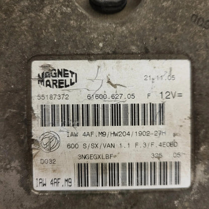 Fiat Seicento 600 ECU / 55187372 / IAW 4AF.M9 / 61600.627.05 / MAGNETI MARELLI