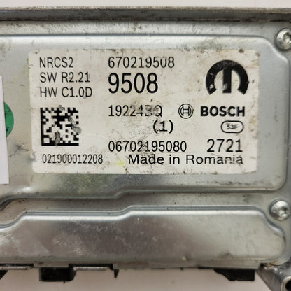 FIAT ALFA MODULE ECU / NRCS2 / 670219508 / 19224BQ / SW R2.21 / HW C1.0D / BOSCH