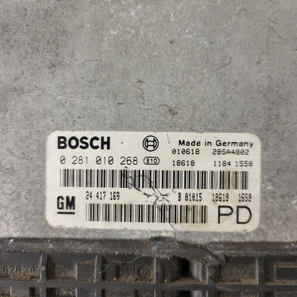 Opel Zafira 2.0 ECU / 0281010268 / 24417169 / BOSCH