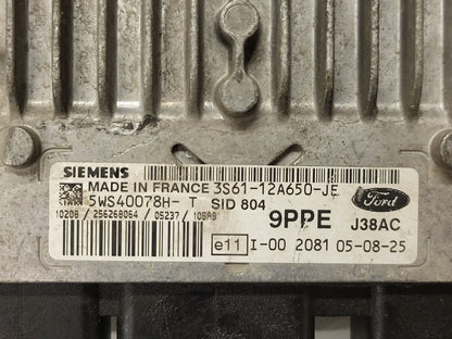 FORD ECU / 3S61-12A650-JE / 5WS40078H-T / 9PPE / SIEMENS