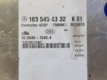MERCEDES ML ABS ECU / 1635454332 / 10.0946-1542.4 / FD00M04 / ATE