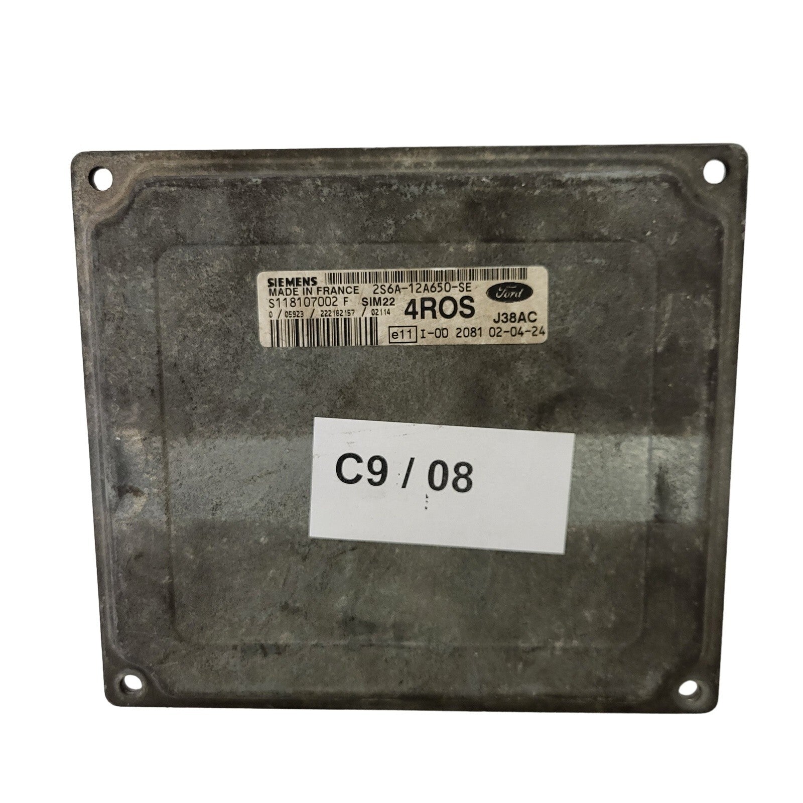 FORD FIESTA ECU / 2S6A-12A650-SE / S118107002 / S118107002F / 4ROS / SIM22 / SIE