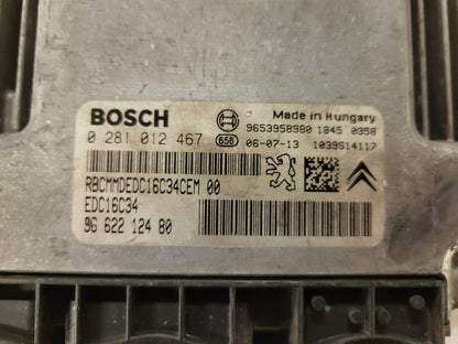 PEUGEOT CITROEN PSA / 0281012467 / 9662212480 / 9653958980 / EDC16C34 / BOSCH