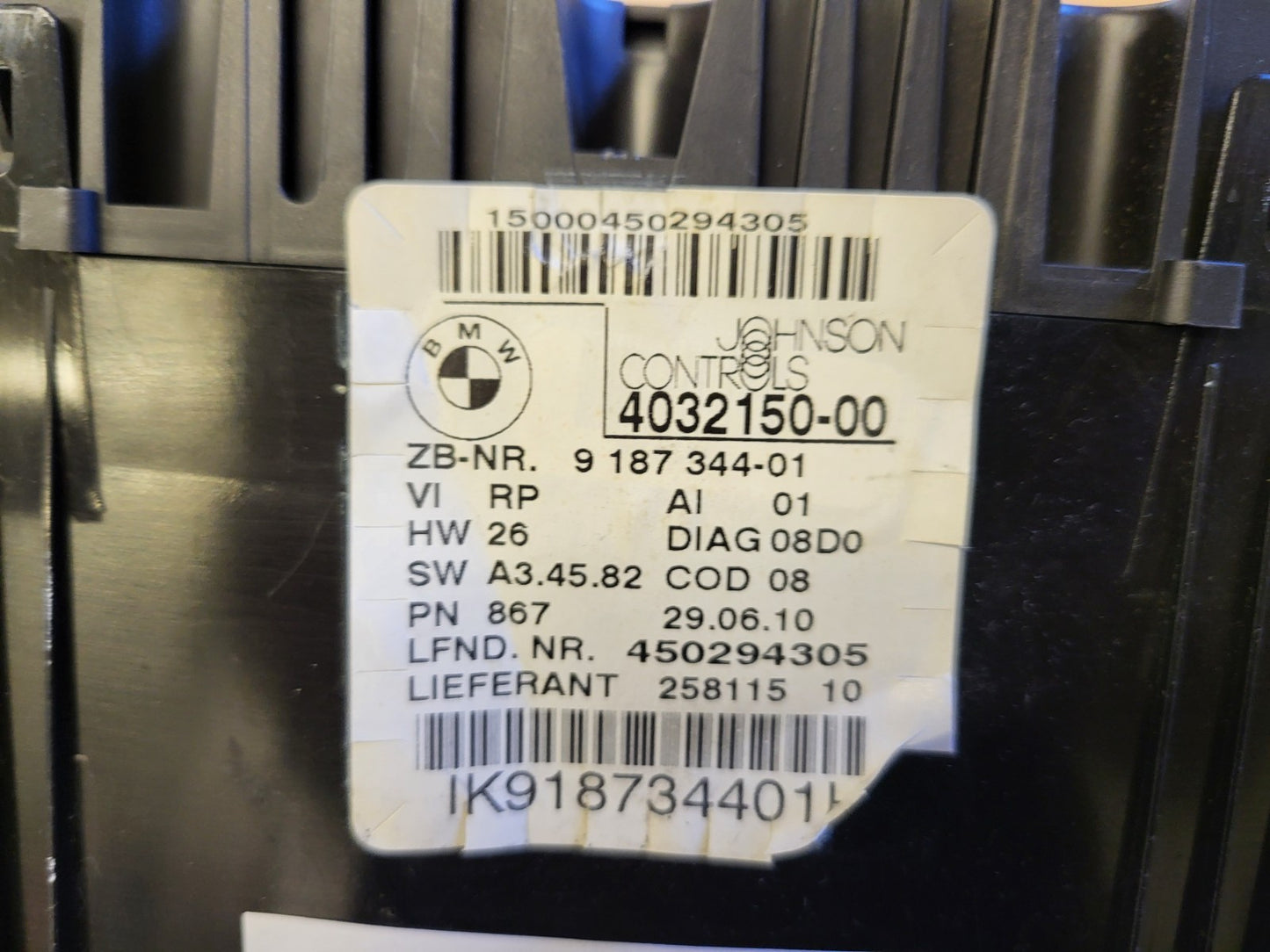 BMW DIESEL E90 E84 QUADRO STRUMENTI CONTACHILOMETRI TACHIMETRO 9187344-01