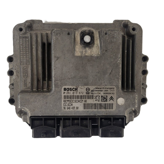 Peugeot Citroen ECU / 0281013872 / 9664843780 / EDC16C34 / BOSCH