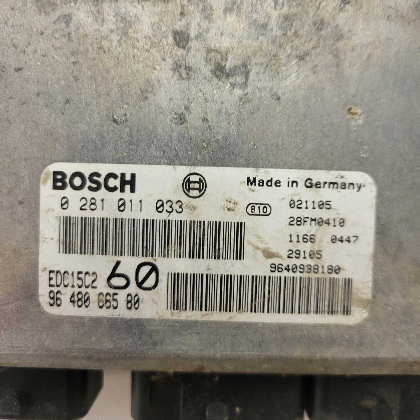 FIAT ULISSE LANCIA PHEDRA ECU / 0281011033 / 9648066580 / EDC15C2 / BOSCH