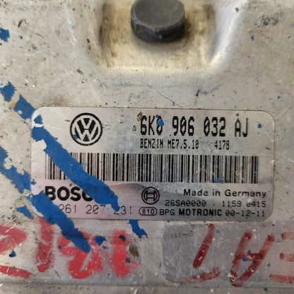 VW SEAT ECU / 6K0906032AJ / 0261207231 / ME7.5.10 / BOSCH