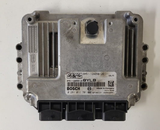 FORD FOCUS ECU / 0281011701 / 8M51-12A650-LB / 8YLB / 8M5112A650LB / BOSCH
