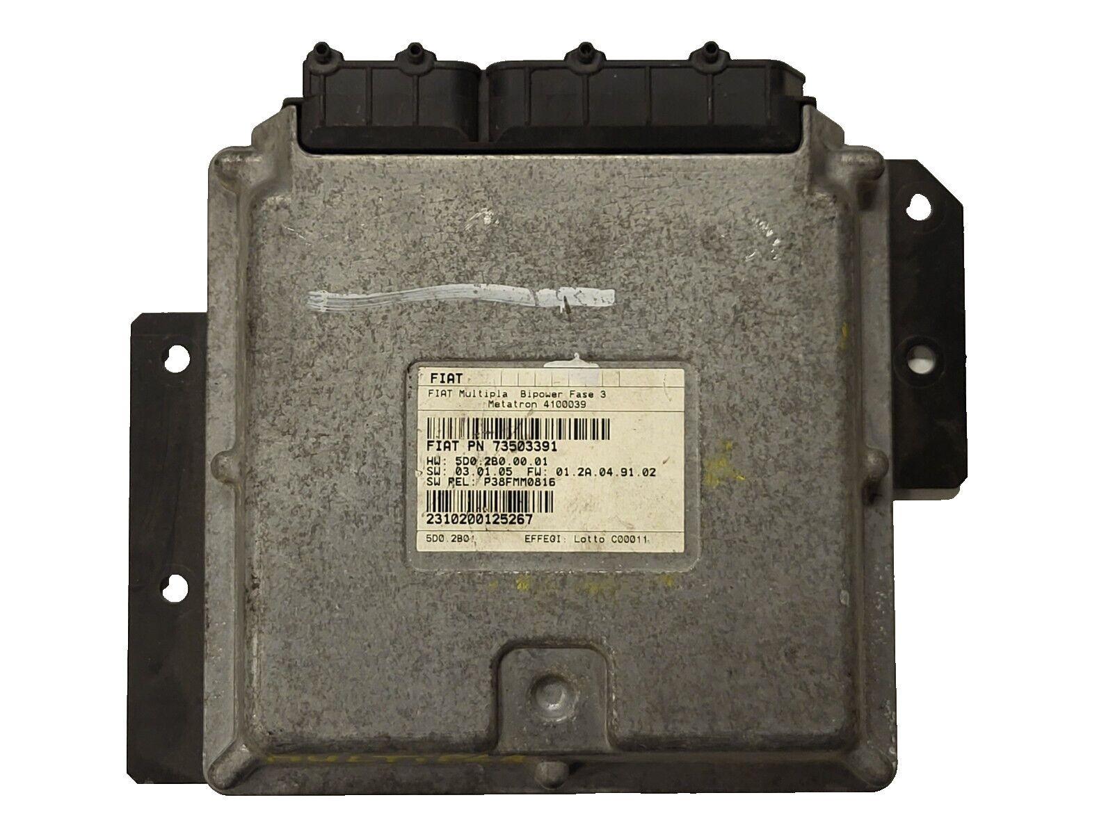 FIAT MULTIPLA BIPOWER ECU / 73503391 / 4100039 / 5D02B00001 / METATRON
