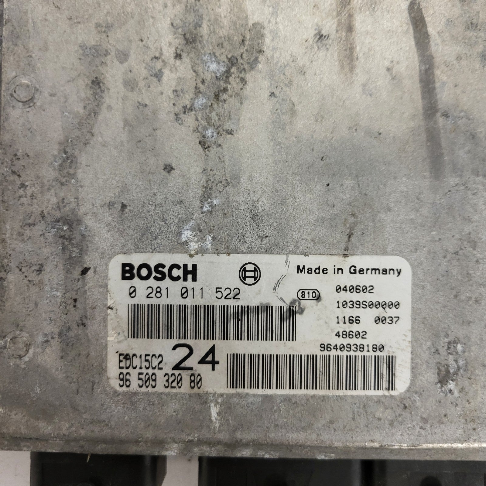Fiat Ulisse 807 C8 ECU / 0281011522 / 9650932080 / 9640938180 / EDC15C2 / BOSCH