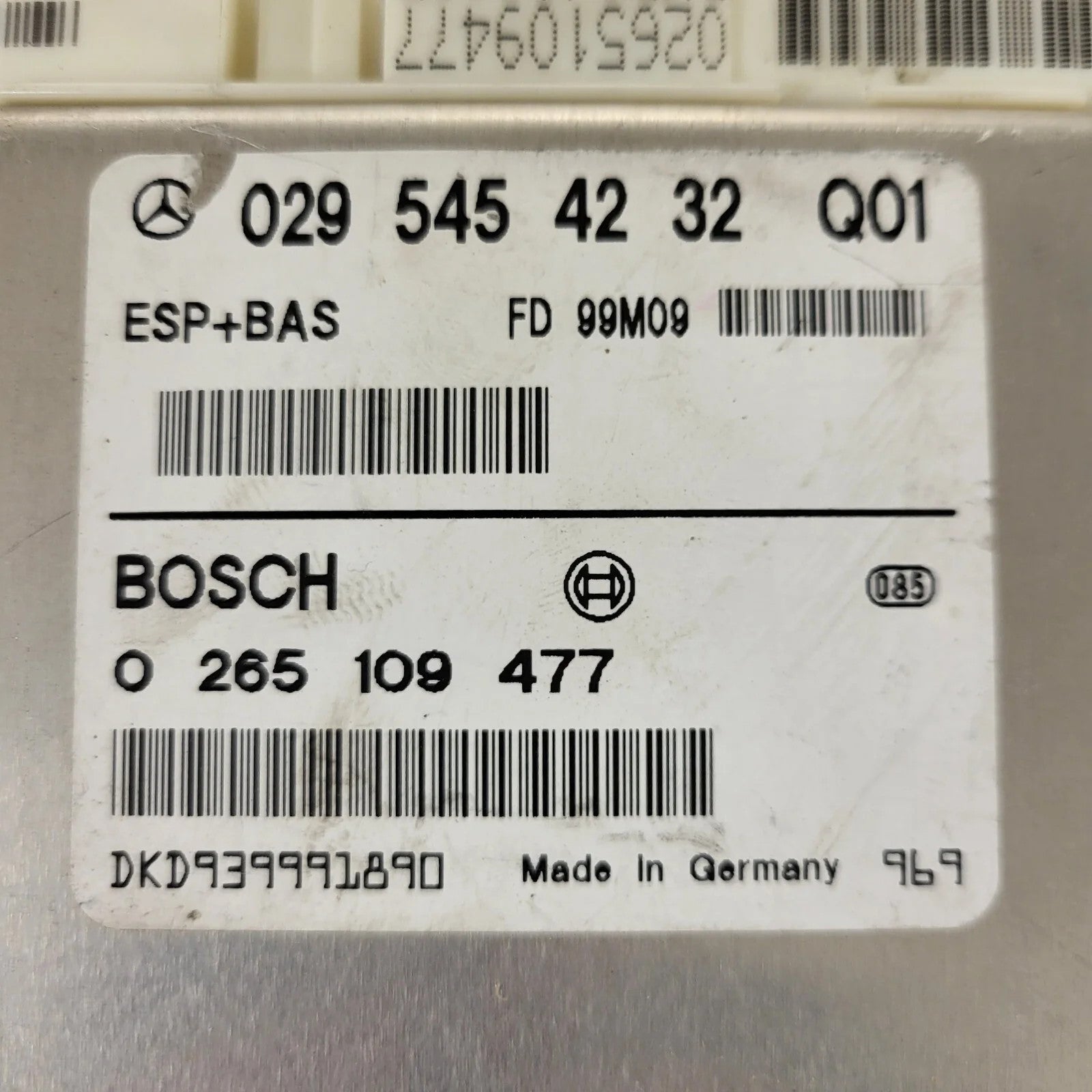 Mercedes A-Class W168 ESP ECU / 0295454232 / 0265109477 / BOSCH