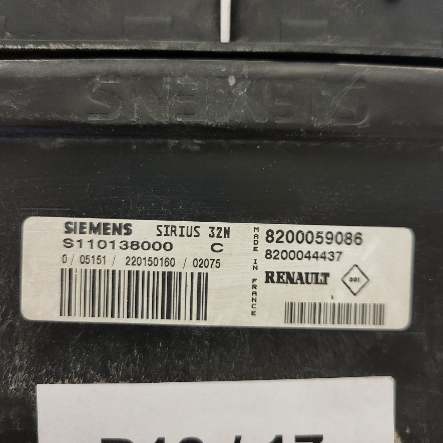 Renault ECU / S110138000 / 8200059086 / 8200044437 / S110138000C / SIRIUS 32N
