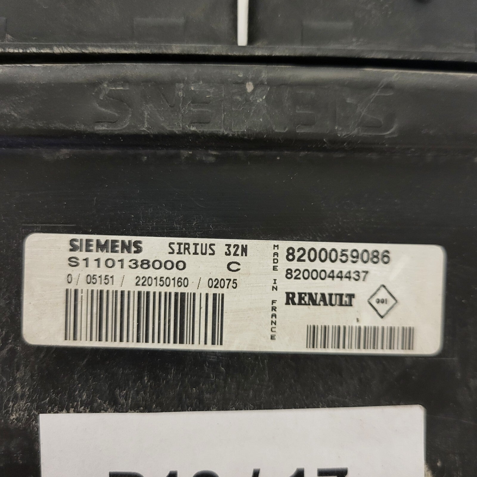 Renault ECU / S110138000 / 8200059086 / 8200044437 / S110138000C / SIRIUS 32N