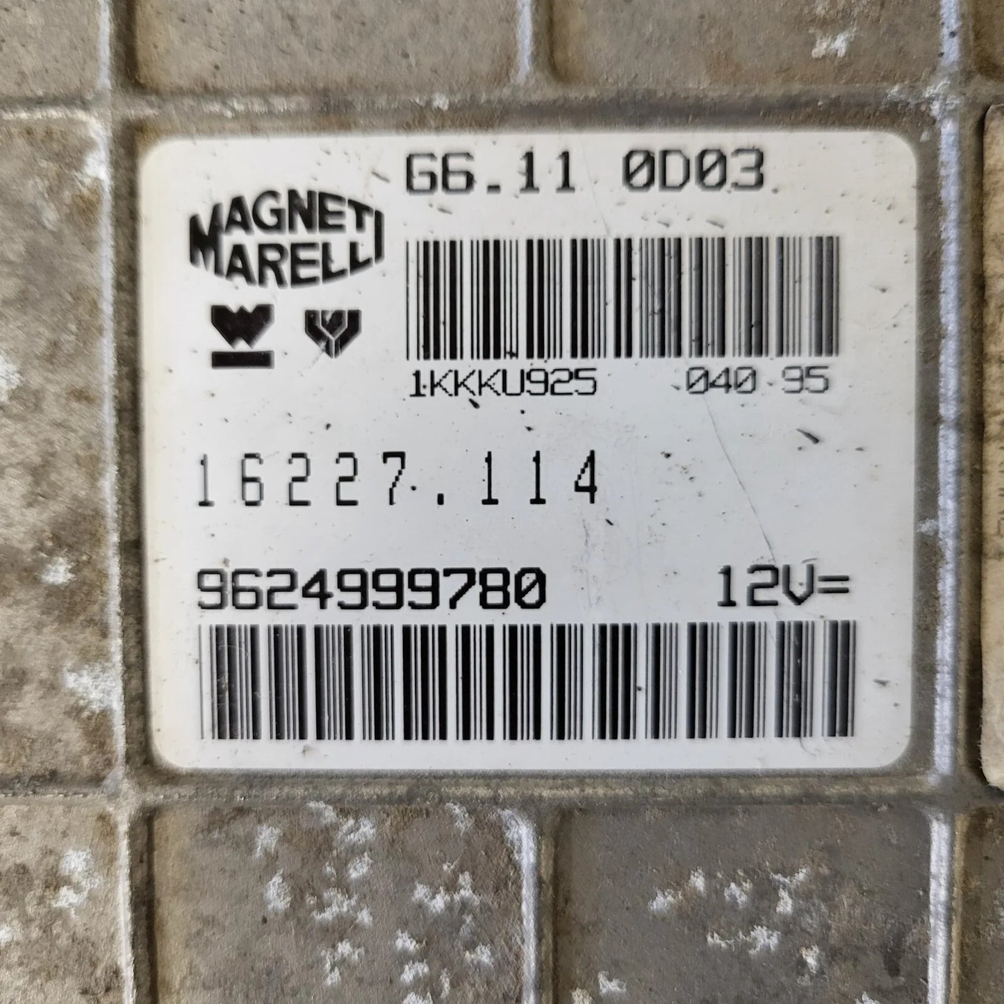 Peugeot 106 Citroen Ax 1.1 ECU / 9624999780 / G6.11 0D03 / G6.110D03