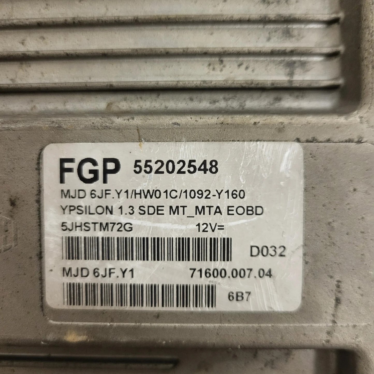 LANCIA Y YPSILON ECU / MJD 6JF.Y1 / 55202548 / HW01C / MAGNETI MARELLI