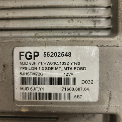 LANCIA Y YPSILON ECU / MJD 6JF.Y1 / 55202548 / HW01C / MAGNETI MARELLI