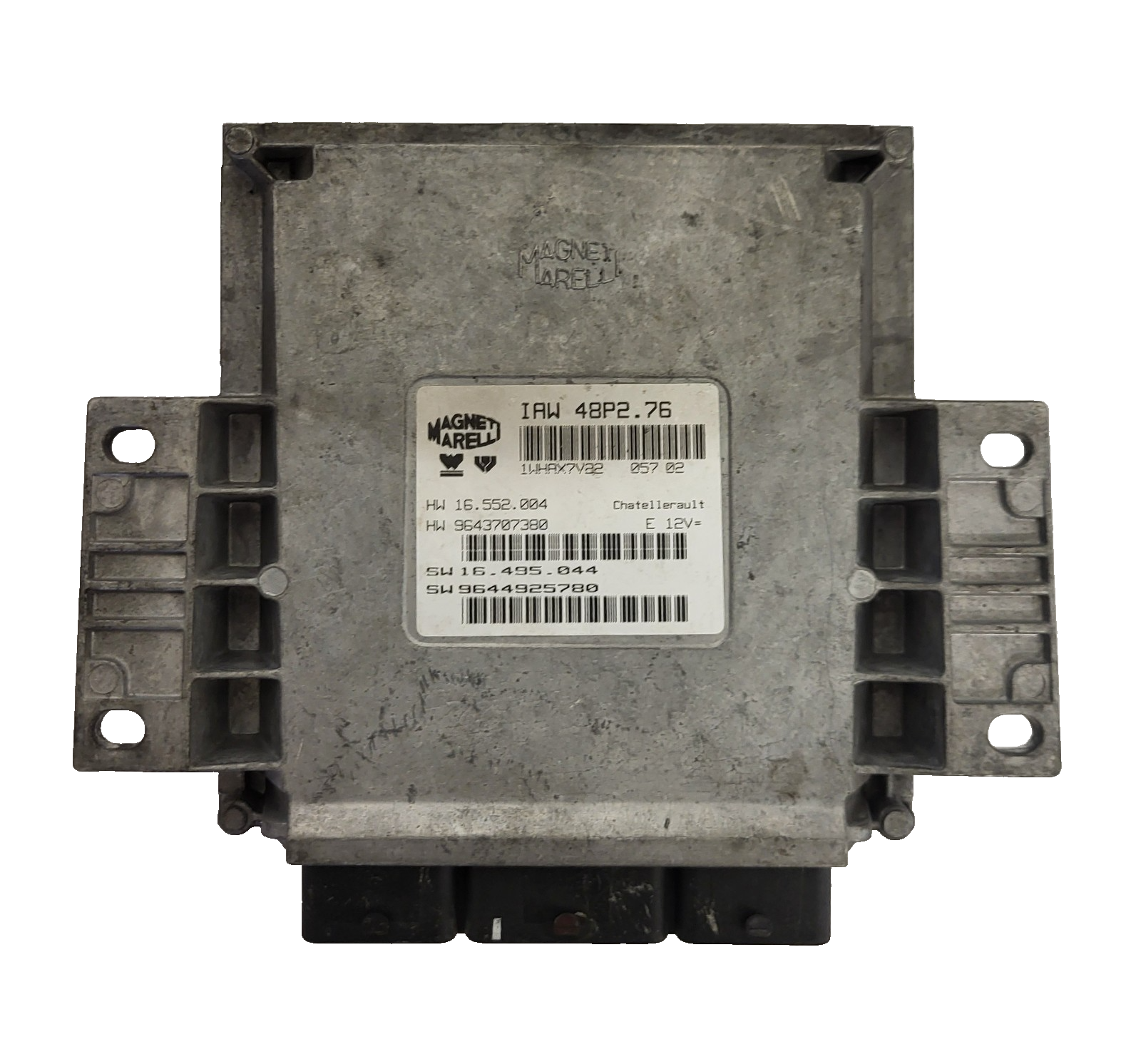 PEUGEOT 206 ECU / IAW 48P2.76 / 9643707380 / 9644925780 / MAGNETI MARELLI