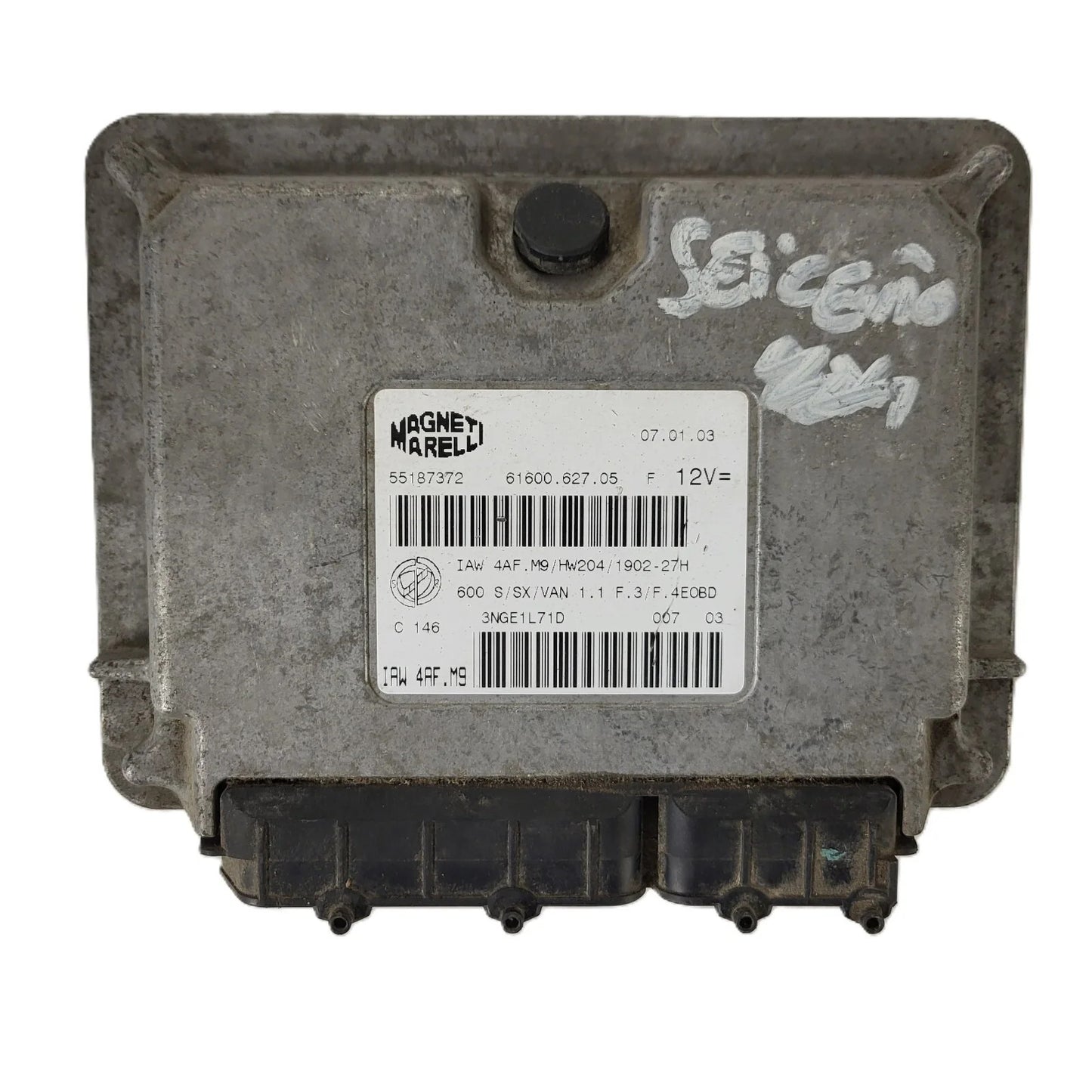 Fiat Seicento 600 ECU / 55187372 / IAW 4AF.M9 / 61600.627.05 / MAGNETI MARELLI