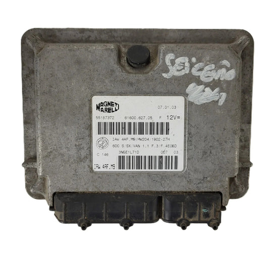 Fiat Seicento 600 ECU / 55187372 / IAW 4AF.M9 / 61600.627.05 / MAGNETI MARELLI