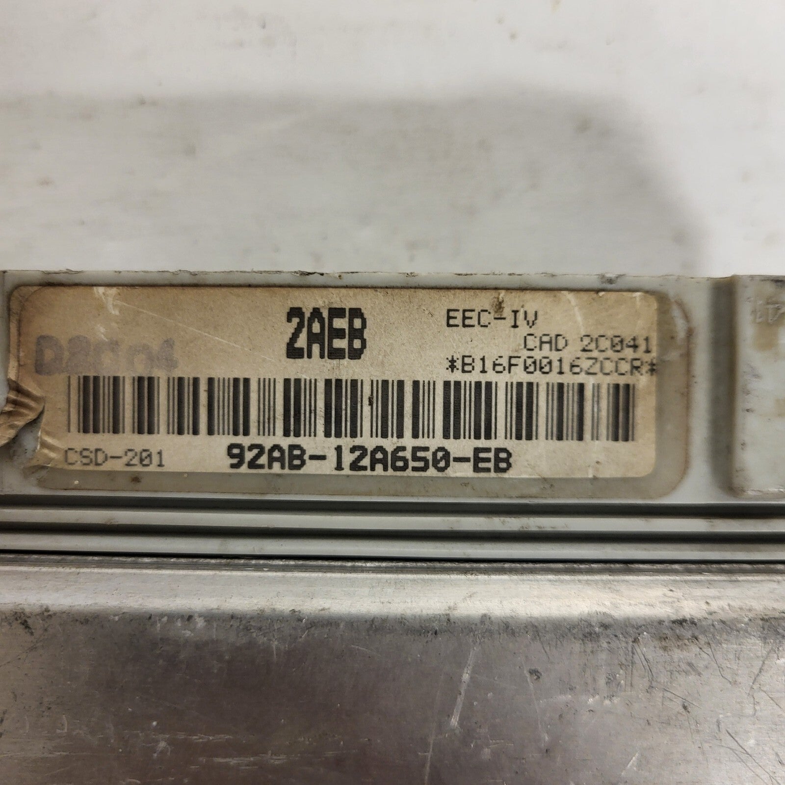 Ford Focus ECU / 92AB-12A650-EB / 2AEB / EEC-IV / CSD-201 