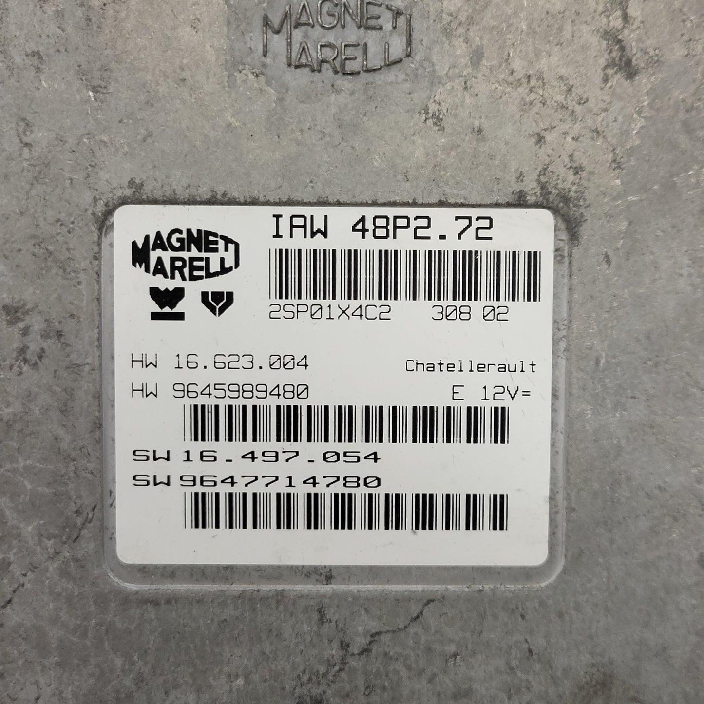 PEUGEOT CITROEN ECU / IAW48P2.72 / SW 9647714780 / HW 9645989480 / MAGNETI
