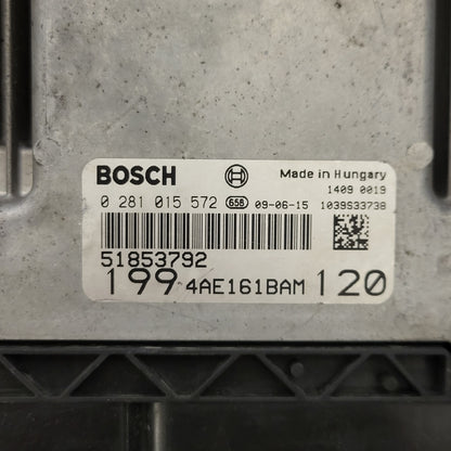 FIAT GRNADE PUNTO ECU / 0281015572 / 51853792 / BOSCH - B01-05 image 2