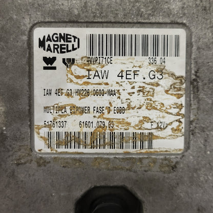 FIAT MULTIPLA ECU IAW 4EF.G3 / 51761337 / 61601 079.03 / HW226 / MAGNETI MARELLI