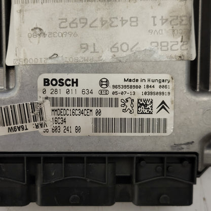 Peugeot Citroen ECU / 0281011634 / 9660324180 / 9653958980 / EDC16C34 / BOSCH