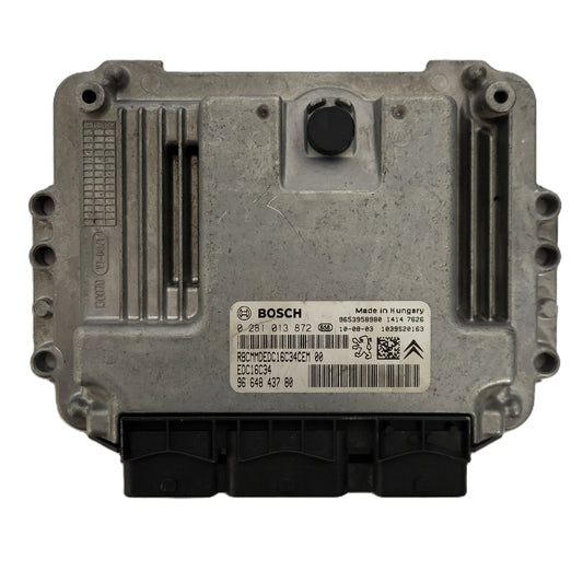 Peugeot Citroen ECU / 0281013872 / 9664843780 / EDC16C34 / 9653958980 / BOSCH