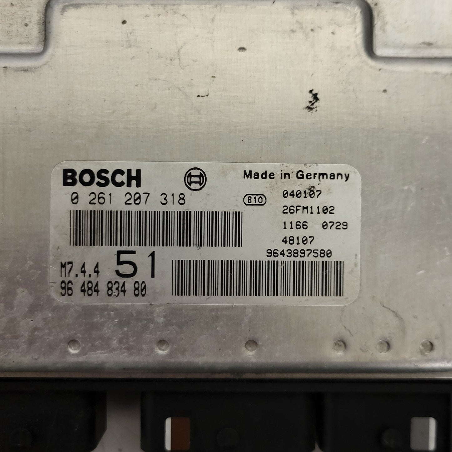 Citroen Xsara ECU / 0261207318 / 9648483480 / 9643897580 / M7.4.4 / BOSCH