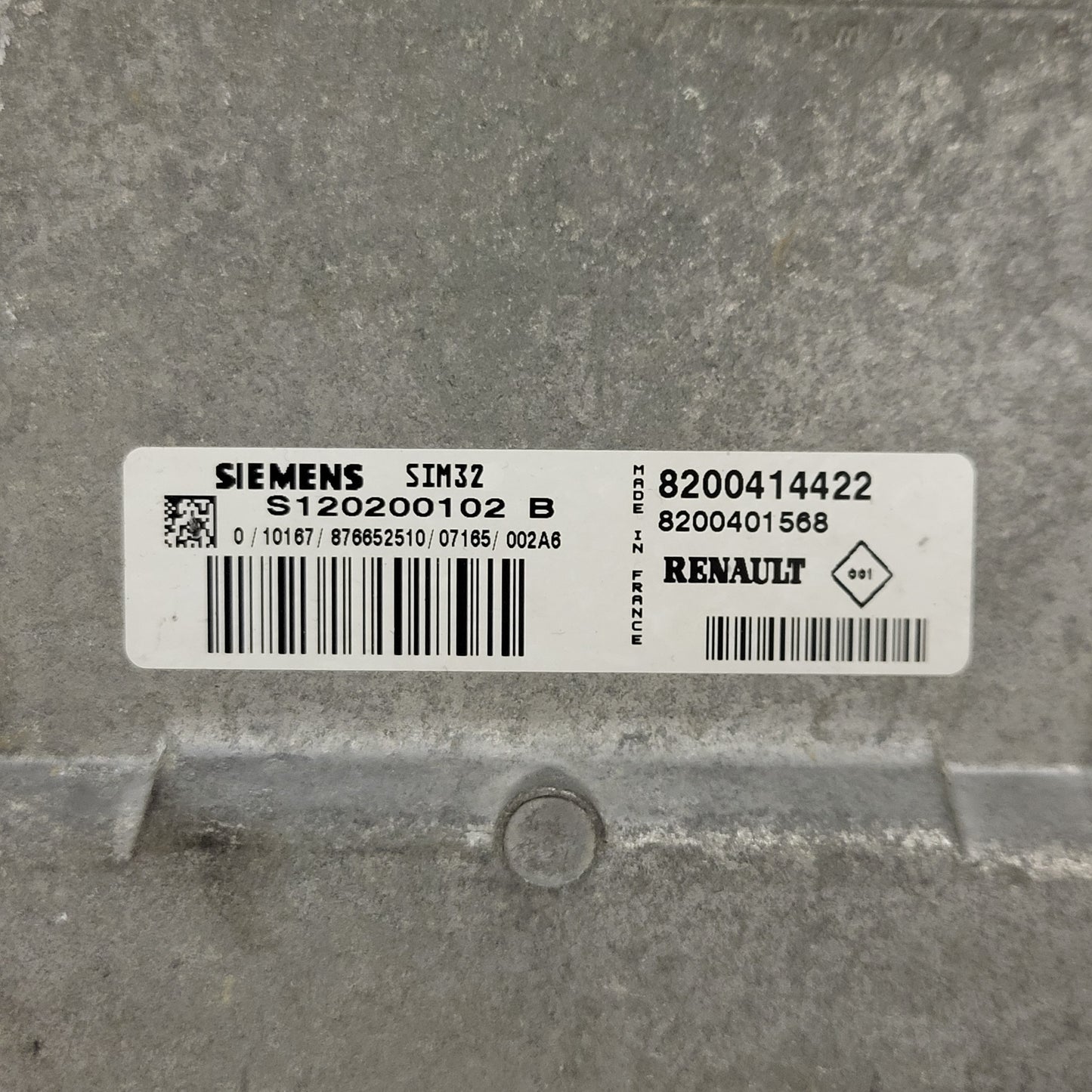 RENAULT MODUS ECU / S120200102 / S120200102B / SIM 32 / 8200414422 / 8200401568