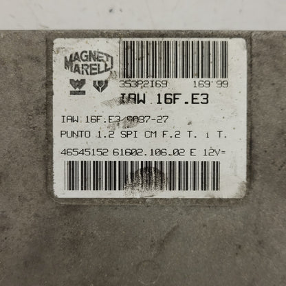 FIAT PUNTO 1.2 ECU / IAW 16F.E3 / 46545152 / 61602.106.02 / MAGNETI MARELLI