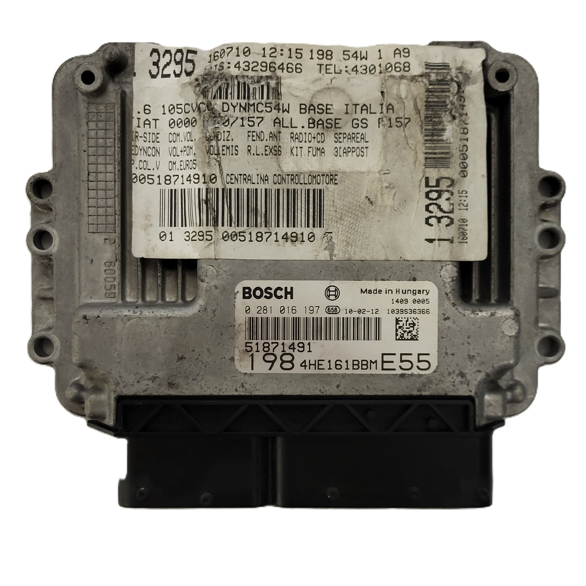 FIAT BRAVO 198 ECU / 0281016197 / 51871491 / BOSCH - B01-21 - 1