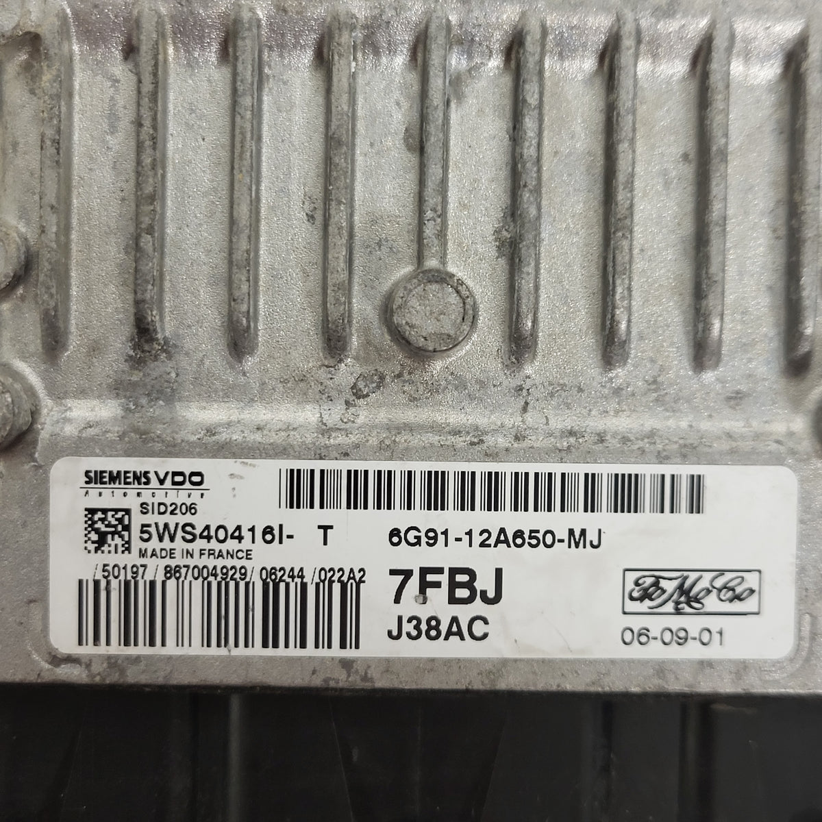 FORD S-MAX ECU / 6G91-12A650-MJ / 5WS404161-T / SID206 / 7FBJ / SIEMENS - B02-01 - 2