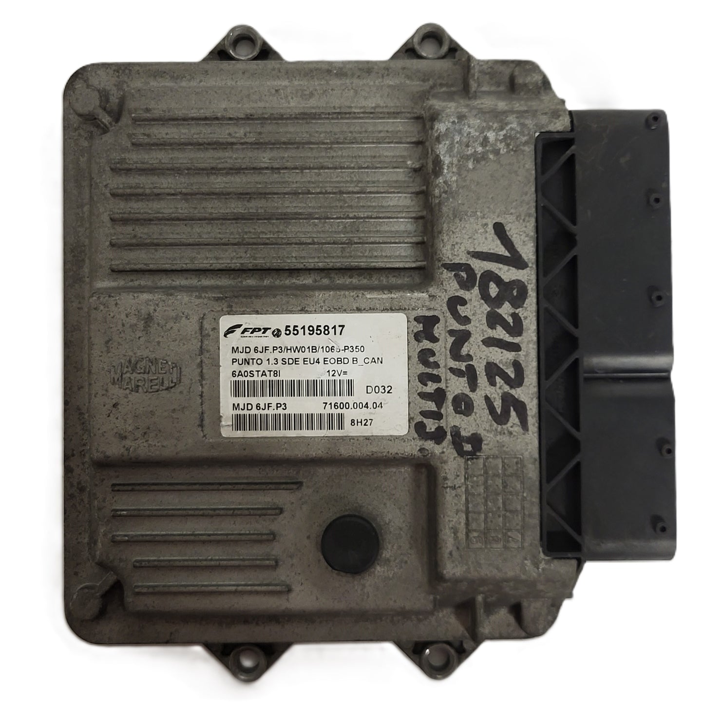 Fiat Punto ECU / MJD 6JF.P3 / 55195817 / HW01B / 71600.004.04 / MAGNETI MARELLI