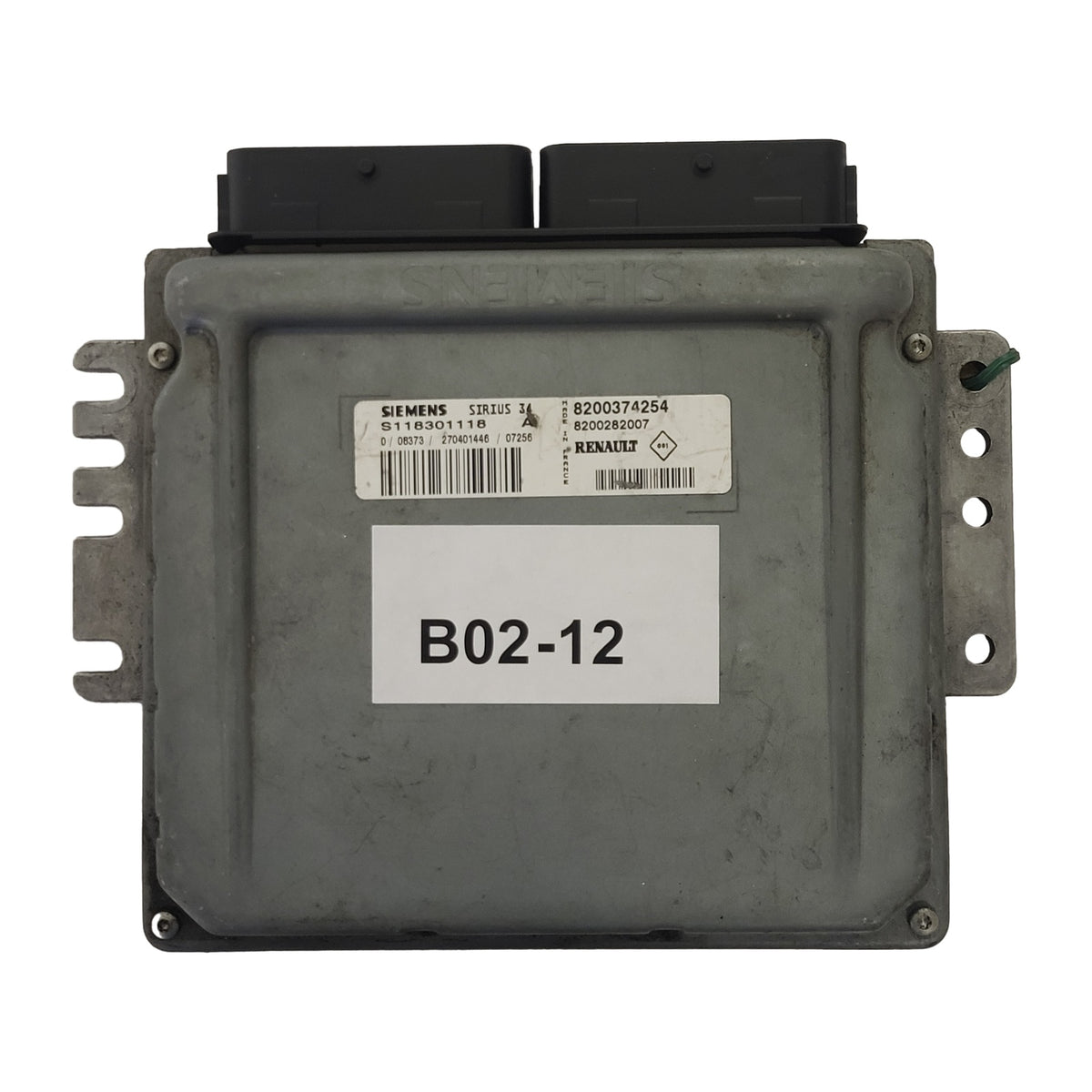 RENAULT CLIO ECU / S118301118 / S118301118A / 8200374254 / 8200282007 / SIRIUS 34 - B02-12 - 1
