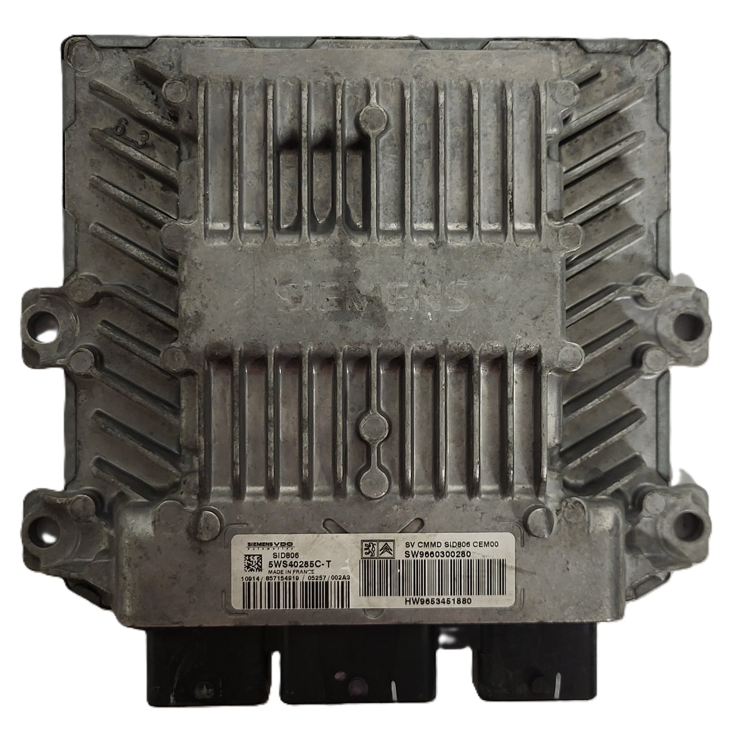 Peugeot Citroen ECU / 5WS40285C-T / 9660300280 / 9653451880 / SID806 SIEMENS