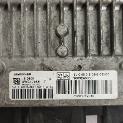 CITROEN PEUGEOT TOYOTA ECU / 5WS40168I-T / 9663248380 / 89661-YV010 / SID805
