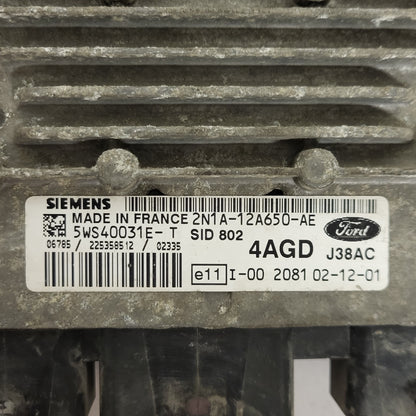 FORD FUSION ECU / 2N1A-12A650-AE / 5WS40031E-T / SID802 / 4AGD / SID802 SIEMENS