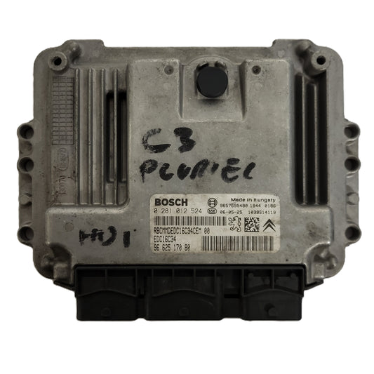 PEUGEOT CITROEN ECU / 0281012524 / 9662517080 / 9657699480 / EDC16C34 / BOSCH