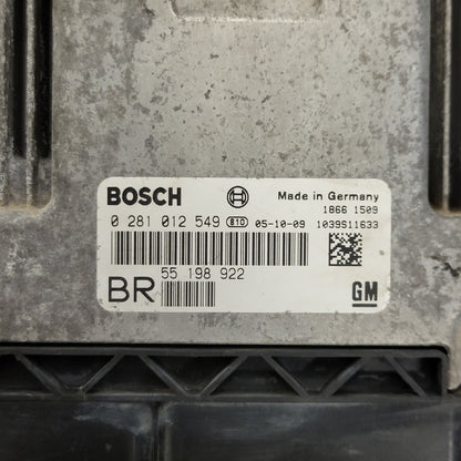 OPEL ZAFIRA B ASTRA H ECU / 0281012549 / 55198922 / BOSCH