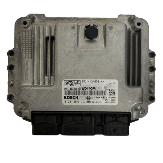 FORD FOCUS ECU / 8M51-12A650-XA / 0281015242 / 8XXA / DZL7C / BOSCH