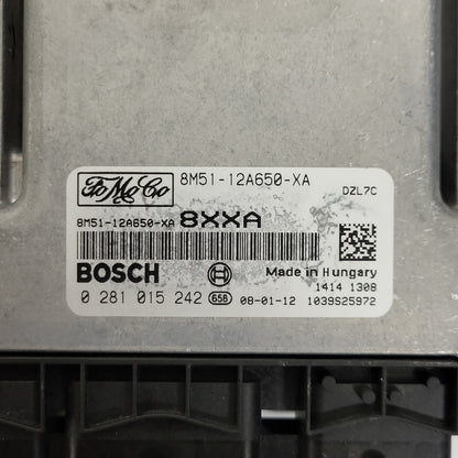 FORD FOCUS ECU / 8M51-12A650-XA / 0281015242 / 8XXA / DZL7C / BOSCH