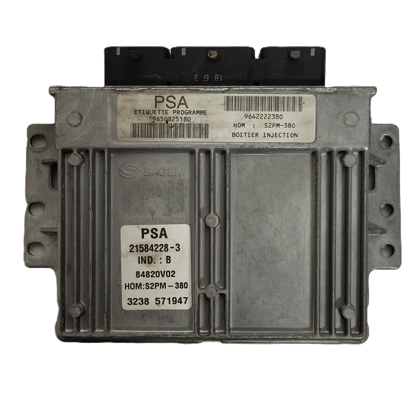 PEUGEOT CITROEN ECU / 21584228-3 / 9650825180 / 9642222380 / S2PM-380 / SAGEM