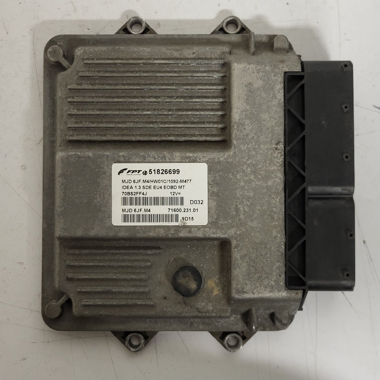 FIAT IDEA ECU / 51826699 / MJD 6JF.M4 / HW01C / 71600.231.01 / MAGNETI MARELLI