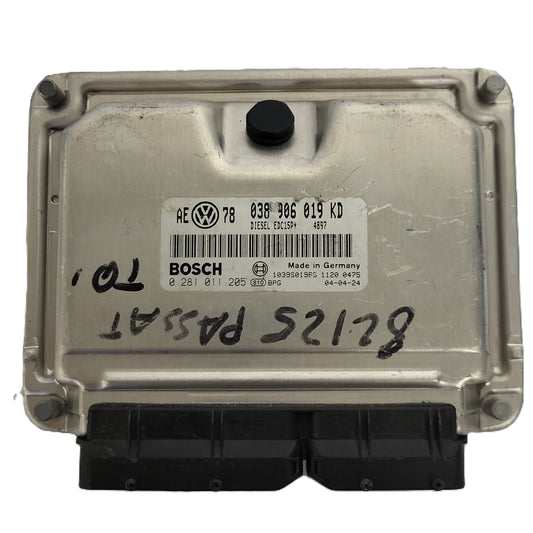 VW PASSAT B5 ECU / 038906019KD / 0281011205 / EDC15P+ / BOSCH