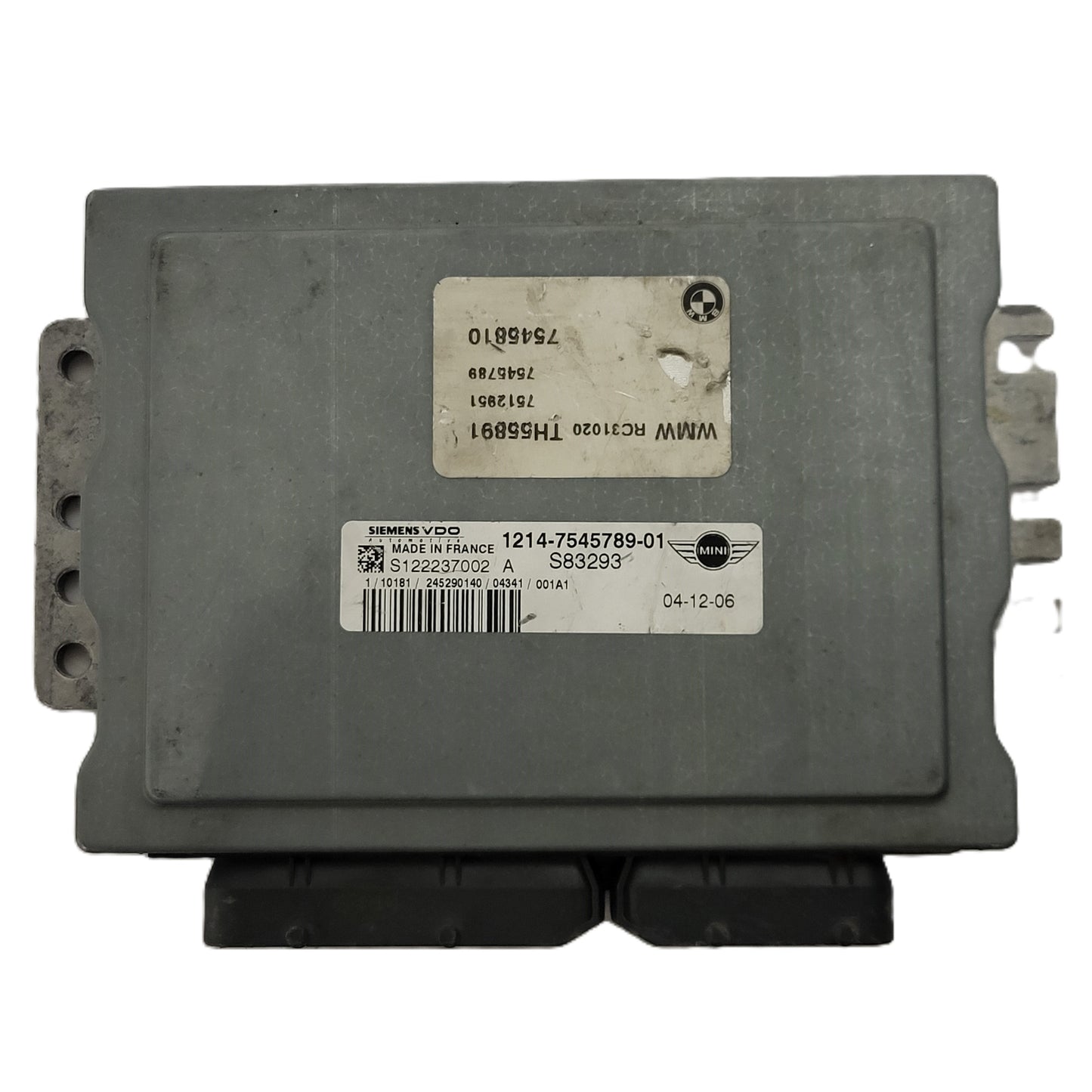 MINI COOPER R50 ECU / S122237002 / S122237002A 7545810 / 1214-7545789-01 S83293